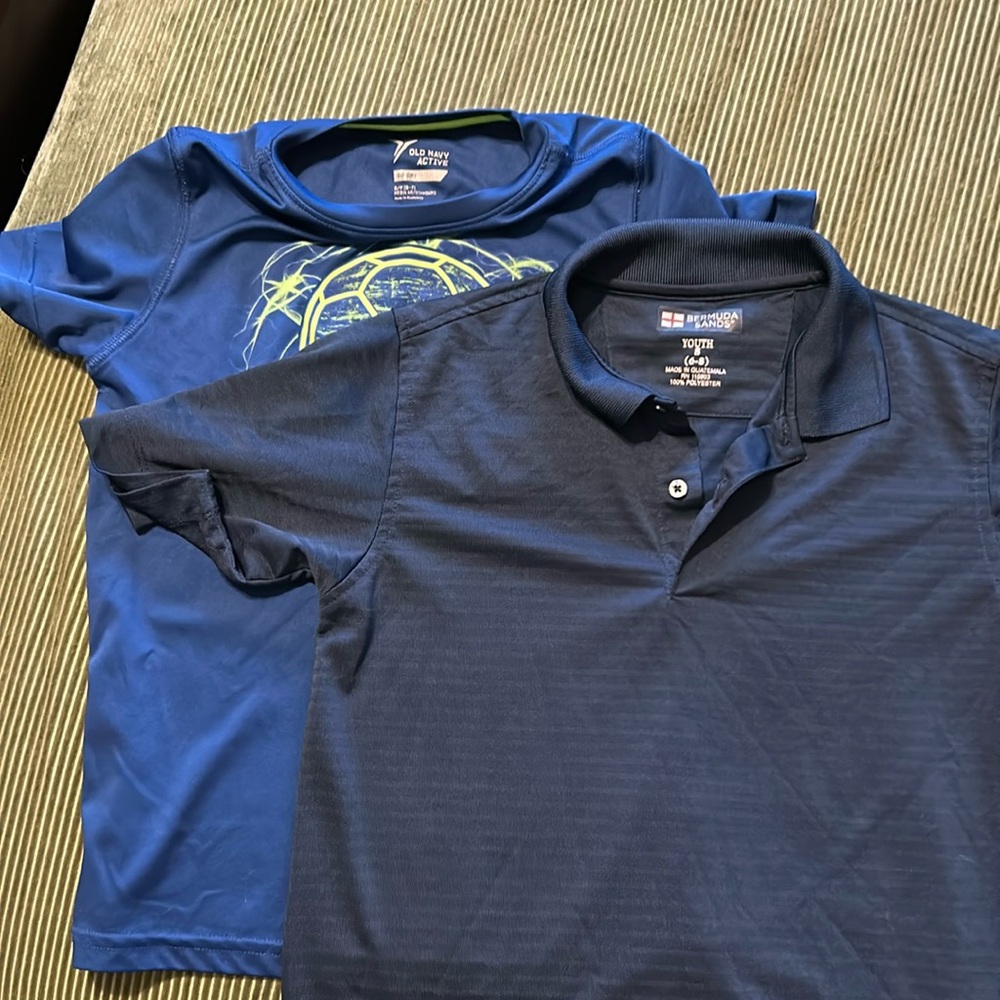 Boys size small, two short sleeve shirts